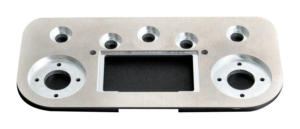 Base plate made of aluminum and stainless steel